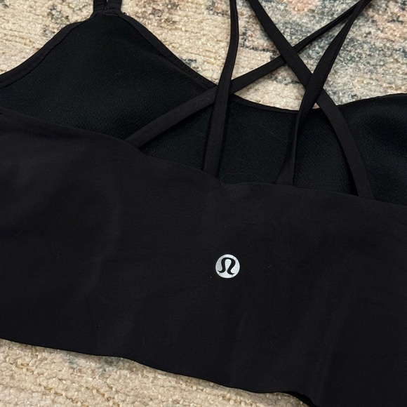 Lululemon Like a Cloud Long-Line Bra Sz6  B/C Black - Picture 3 of 6